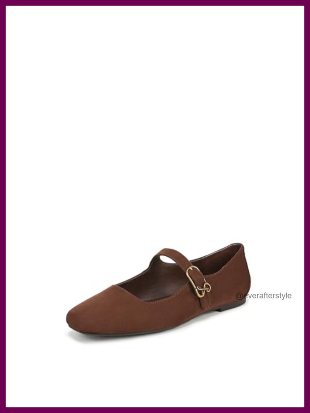 Vintage-Inspired Buckle Mary Jane Flats Polyurethane Rubber Sole Pointed Toe